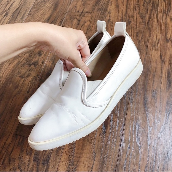 Everlane • The Leather Street Shoe white sneaker loafer slip on pointed toe flat - Picture 7 of 12